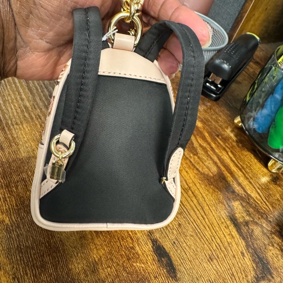 NWT Coach Mini Court Backpack Bag Charm With Rosette Print - Picture 4 of 10